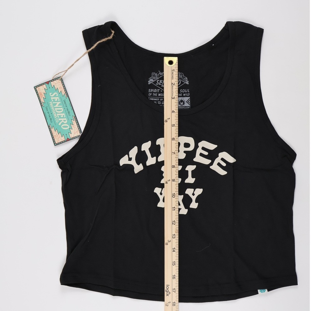 Sendero Provisions Co Tank Top Yippee Ki Yay Black Graphic Medium NWT - Picture 3 of 7